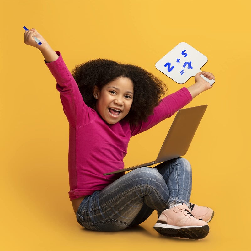 Flipside Products ألواح إجابة قابلة للمسح الجاف من فليبسايد برودكتس، مستطيلة، مزاد، سبورة بيضاء محمولة، لوحة استجابة بمقبض، مسح جاف للفصل الدراسي، عبوة من 24 - Image 5